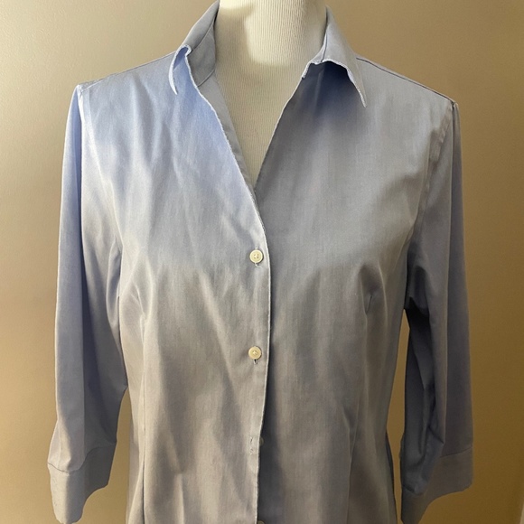 JNY Blue button down blouse - Picture 1 of 6